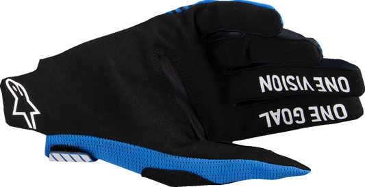 Alpinestars Radar Pro MX Gloves - Blue, Medium (Part Number 3560325-70-M)