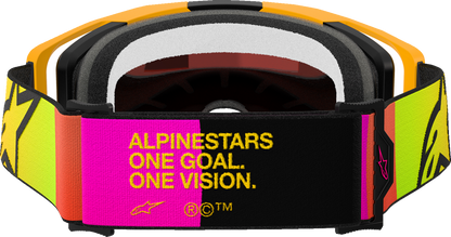 Alpinestars GOGGLES Vision 8 Goggle - Yellow/Pink with Red Mirror Lens (Part #5101625-5023)