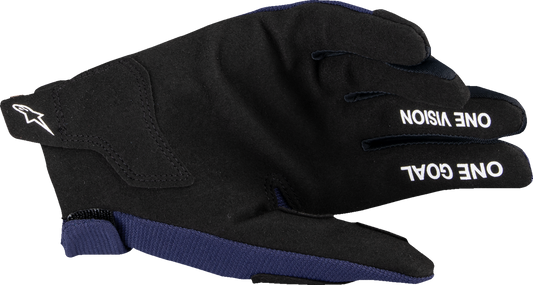 Alpinestars Youth Radar MX Gloves - Night Navy/White, Size 2XS (Part Number 3541824-7120-2XS)