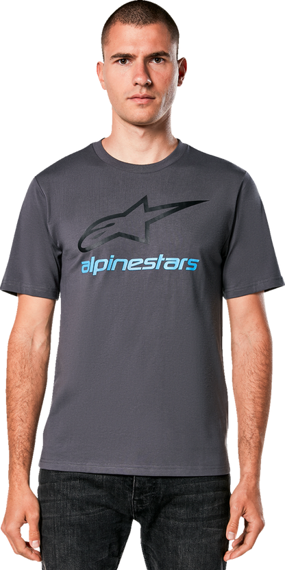 Alpinestars Always 2.0 CSF T-Shirt - Charcoal/Black/Blue, Medium - Part Number 1214-73106-1818-M