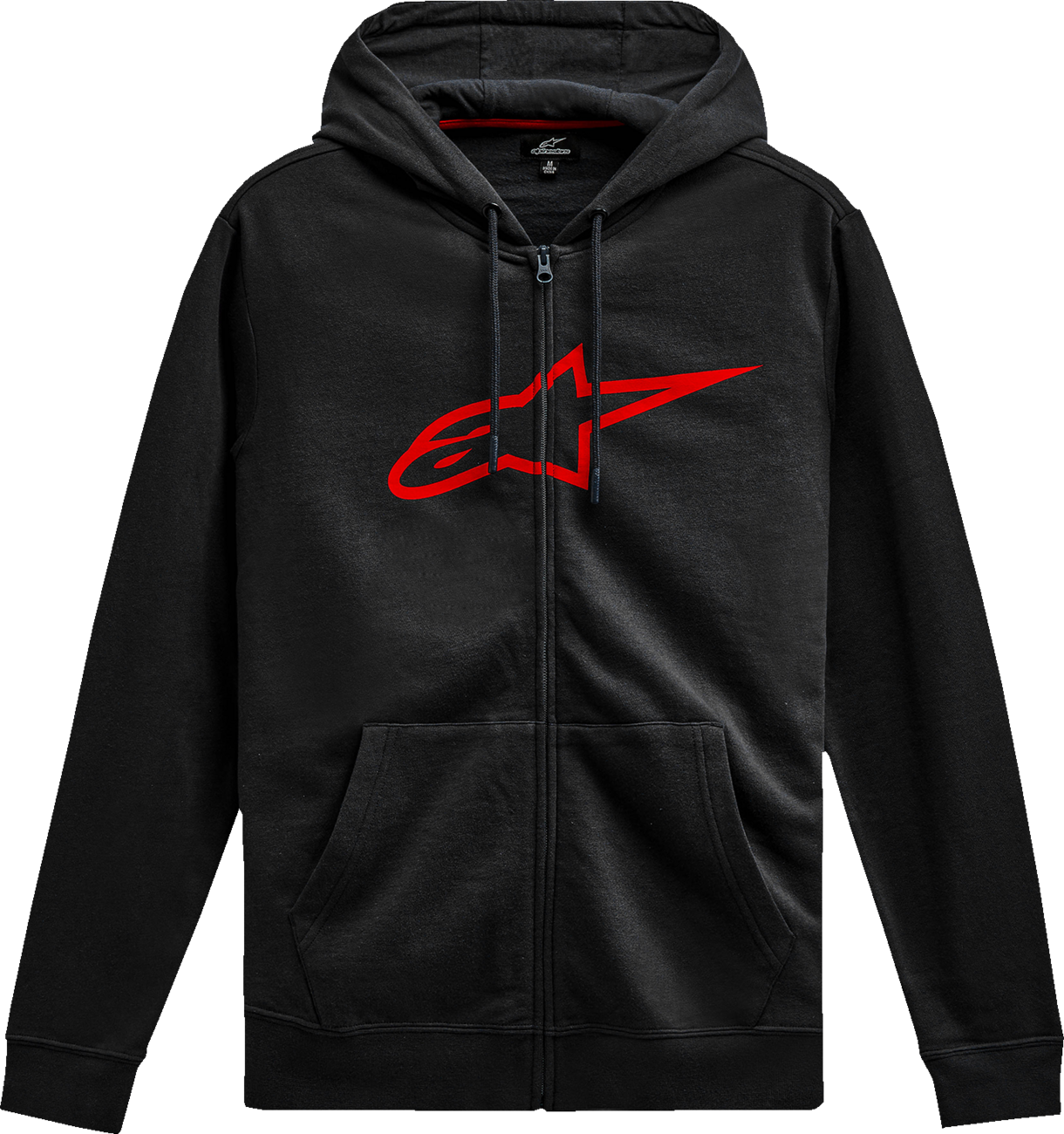 Alpinestars Ageless V3 Zip Hoodie - Black/Red, Large (Part #1244-51490-1030-L)
