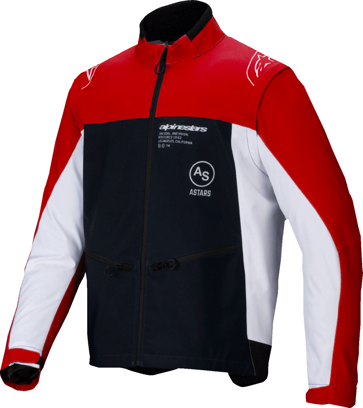 Alpinestars Lite-Dura Softshell Jacket - Black/Red/White, Large - Part Number 3700225-1342-L