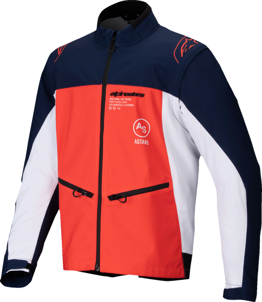 Alpinestars Lite-Dura Softshell Jacket - Navy, Orange & White - Medium, Part Number 3700225-7162-M