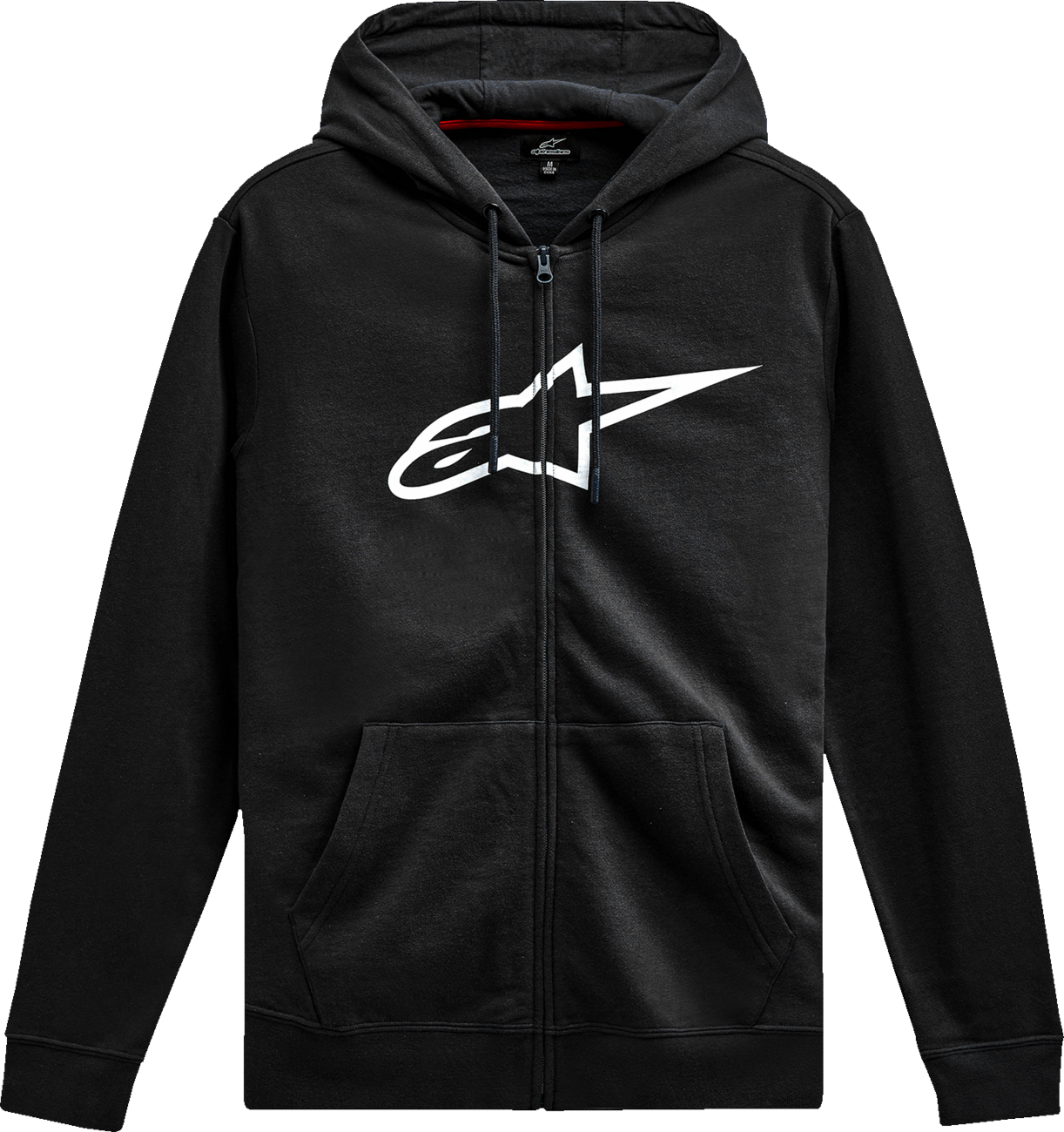 Alpinestars Ageless V3 Zip Hoodie 2XL - Black and White, Comfortable Cotton-Poly Blend with Stylish Details