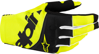 Alpinestars Techstar MX Gloves - Black and Fluorescent Yellow, Size Medium (Part #3560125-155-M)