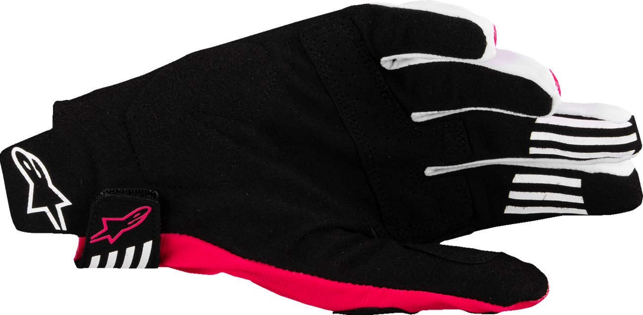 Alpinestars Techstar MX Gloves - Black and Fluo Pink, 2XL - Durable, High-Performance Racing Gloves