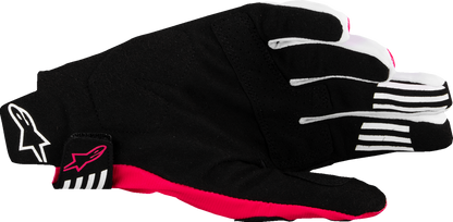 Alpinestars Techstar MX Gloves - Black and Fluo Pink, 2XL - Durable, High-Performance Racing Gloves
