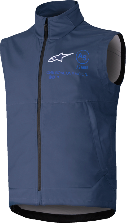 Alpinestars Techstar Softshell Vest Navy Small - Windproof and Lightweight Outer Layer