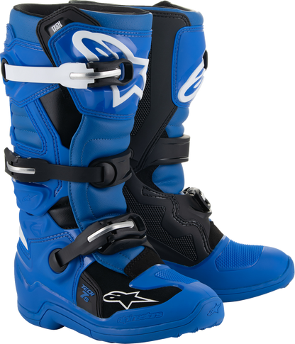 Alpinestars Youth Tech 7S Boots - Blue, Black & White, Size US 4 / EU 37, Part #2015017-712-4