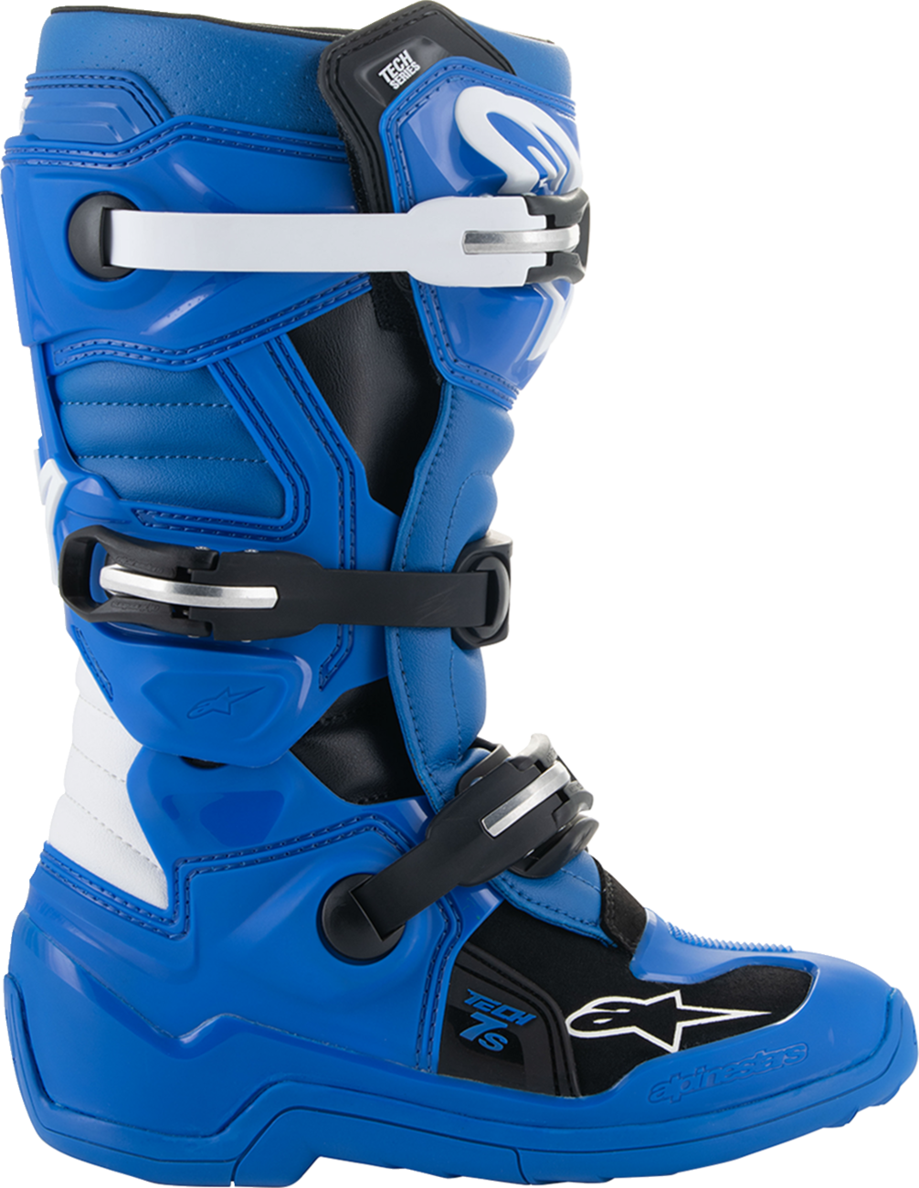 Alpinestars Youth Tech 7S Boots - Blue, Black & White, Size US 4 / EU 37, Part #2015017-712-4