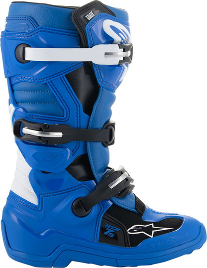 Alpinestars Youth Tech 7S Boots - Blue, Black & White, Size US 4 / EU 37, Part #2015017-712-4