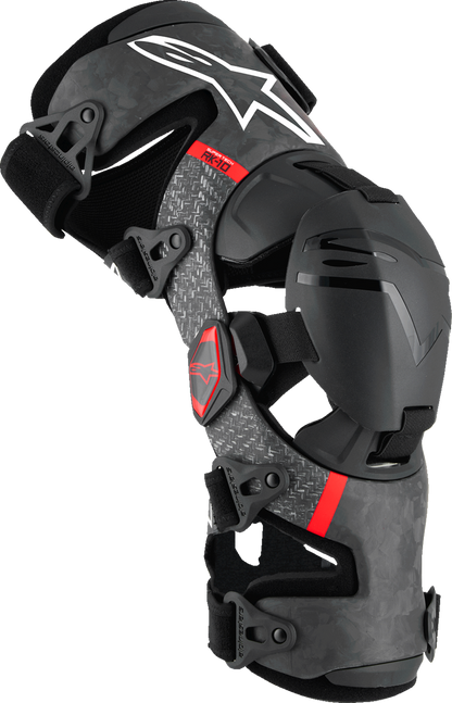 Alpinestars Supertech RK-10 Plasma Knee Braces - Black/Red, XL (Part #6501425-13-XL)
