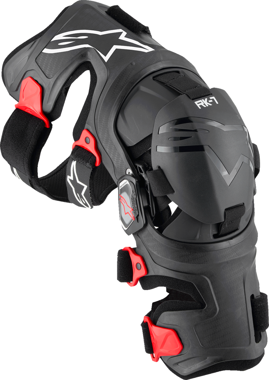 Alpinestars RK-7 Plasma Knee Brace Small Black/Red - High-Performance Off-Road Support