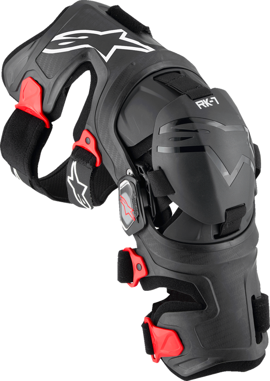 Alpinestars RK-7 Plasma Knee Brace Small Black/Red - High-Performance Off-Road Support