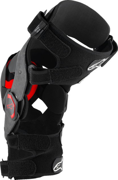 Alpinestars Supertech RK-10 Plasma Knee Braces - Black/Red Medium (Part No. 6501425-13-M)