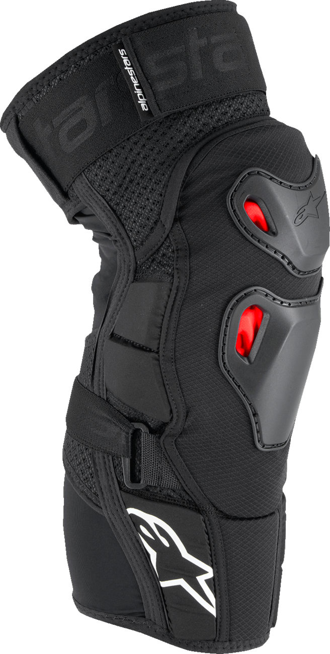 Alpinestars Bionic Pro Plasma Knee Protectors - Black, Red & White, Small/Medium (Part No. 6503125-132-SM)