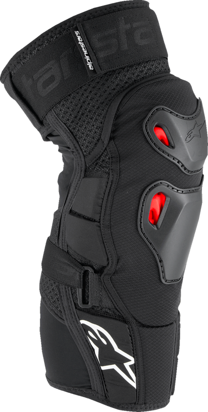 Alpinestars Bionic Pro Plasma Knee Protectors - Black, Red & White, Small/Medium (Part No. 6503125-132-SM)