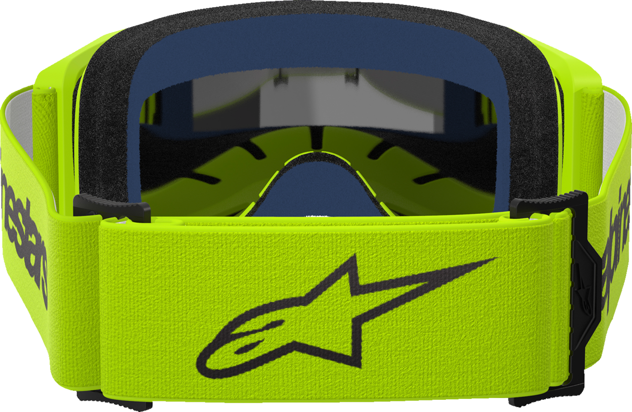 Alpinestars GOGGLES Vision 3 Goggle - Wordmark Yellow Fluo with Silver Mirror Lens - Part 5103225-5299