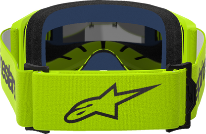 Alpinestars GOGGLES Vision 3 Goggle - Wordmark Yellow Fluo with Silver Mirror Lens - Part 5103225-5299