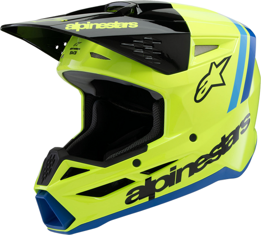 Alpinestars Youth SM3 Helmet Radium Gloss Yellow Fluo - Large 8301825-5017-YL