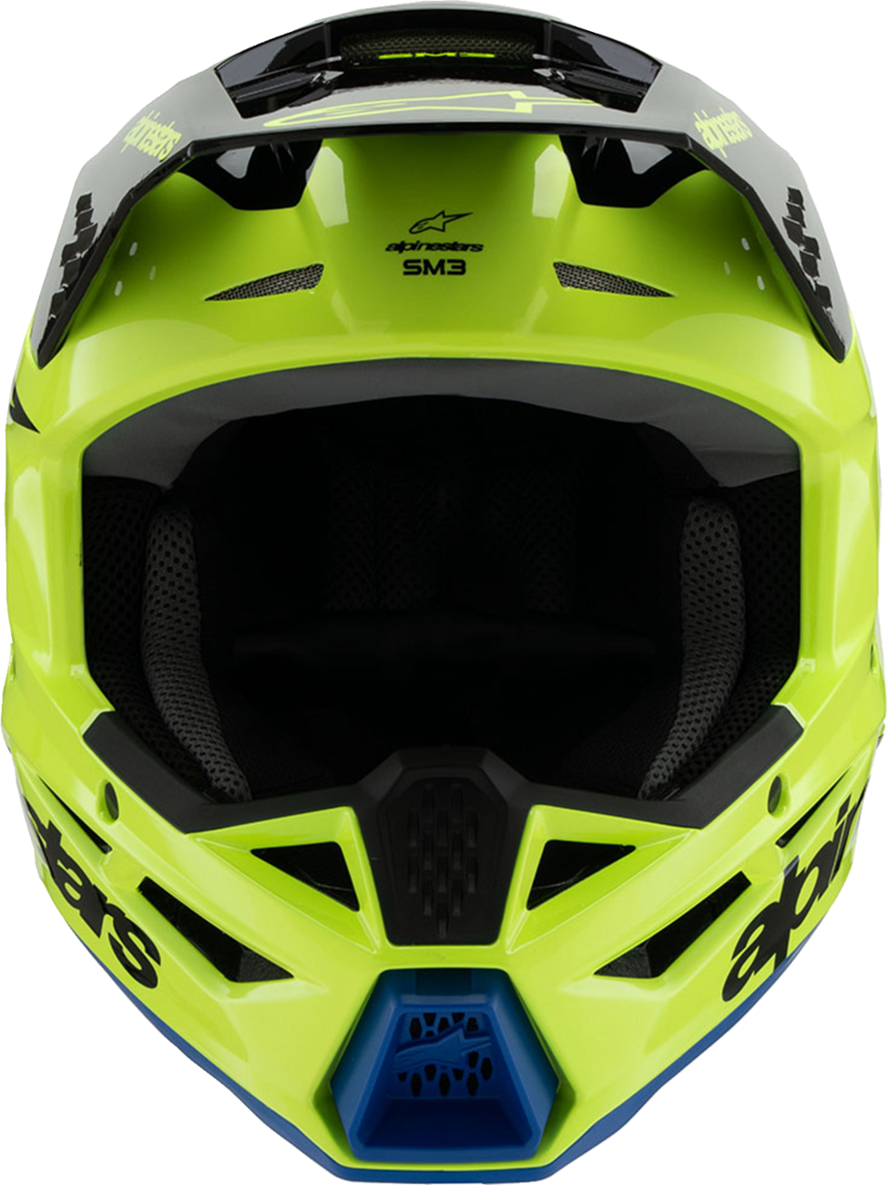 Alpinestars Youth SM3 Helmet Radium Gloss Yellow Fluo - Large 8301825-5017-YL