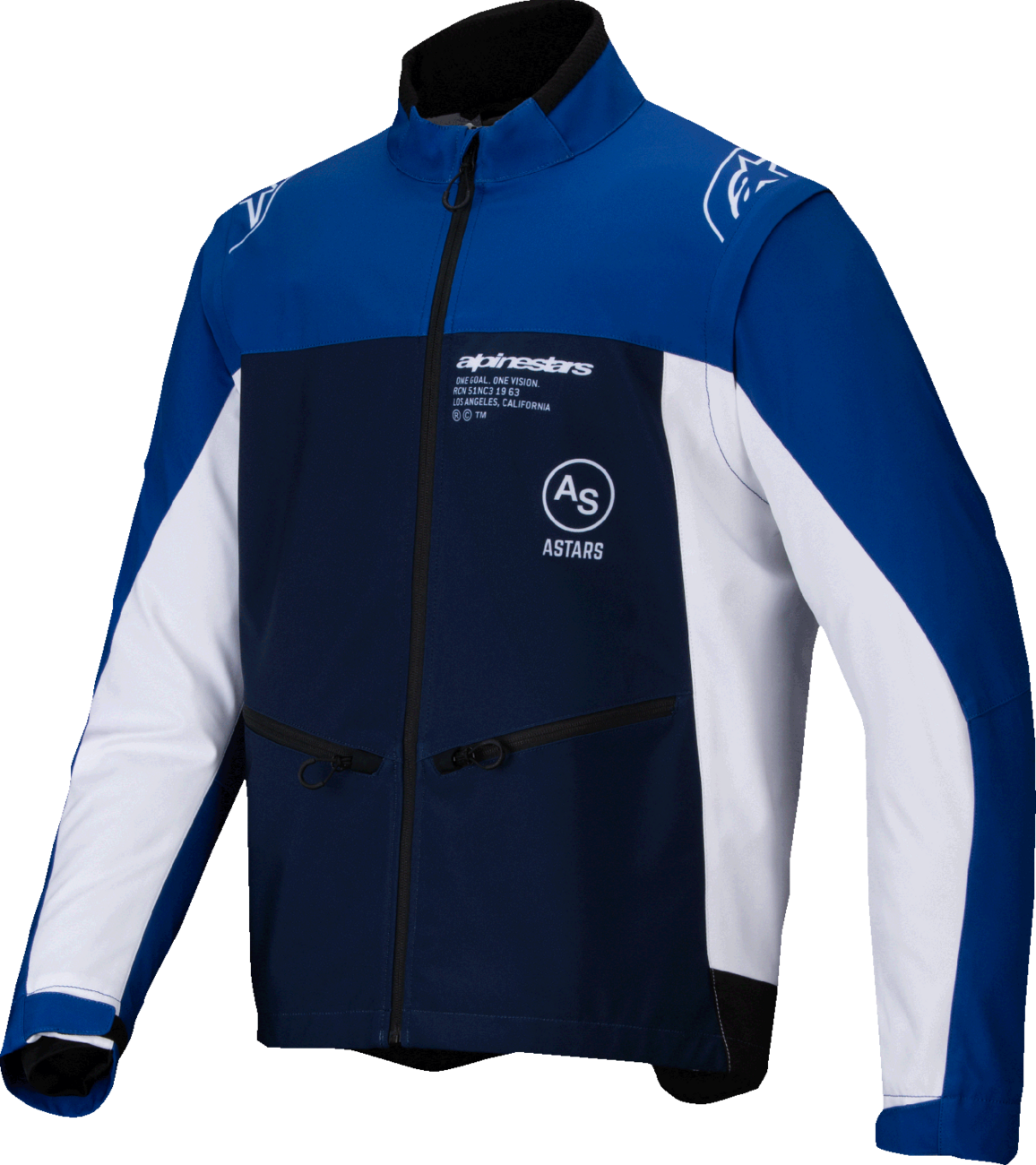 Alpinestars Lite-Dura Softshell Jacket - Navy/Blue/White - Large (Part #3700225-7174-L)