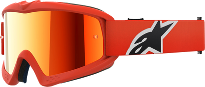 Alpinestars Youth Vision Goggle with Orange Frame and Red Mirror Lens - Part 5140225-480