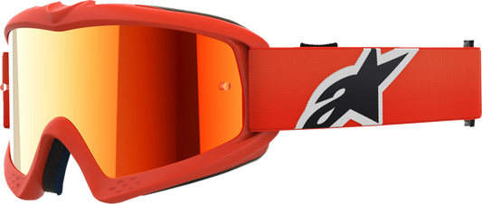 Alpinestars Youth Vision Goggle with Orange Frame and Red Mirror Lens - Part 5140225-480