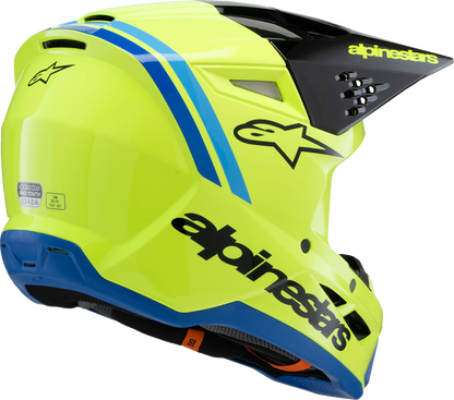 Alpinestars Youth SM3 Helmet Radium Gloss Yellow Fluo - Large 8301825-5017-YL