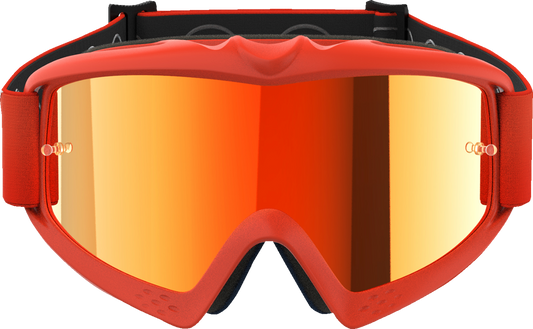 Alpinestars Youth Vision Goggle with Orange Frame and Red Mirror Lens - Part 5140225-480