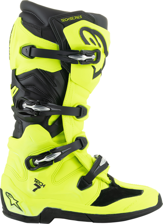 ALPINESTARS Tech 7 Boots - Fluorescent Yellow/Black - US 7 / EU 40.5 2012025-551-7