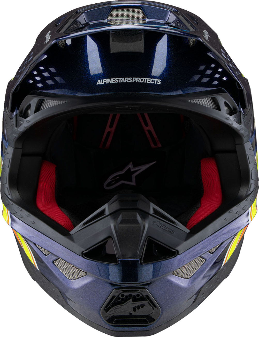 Alpinestars Supertech M10 Helmet TLD Edition 25 – MIPS® Gloss Dark Blue/Orange/Yellow/Fluo Red, 2XL