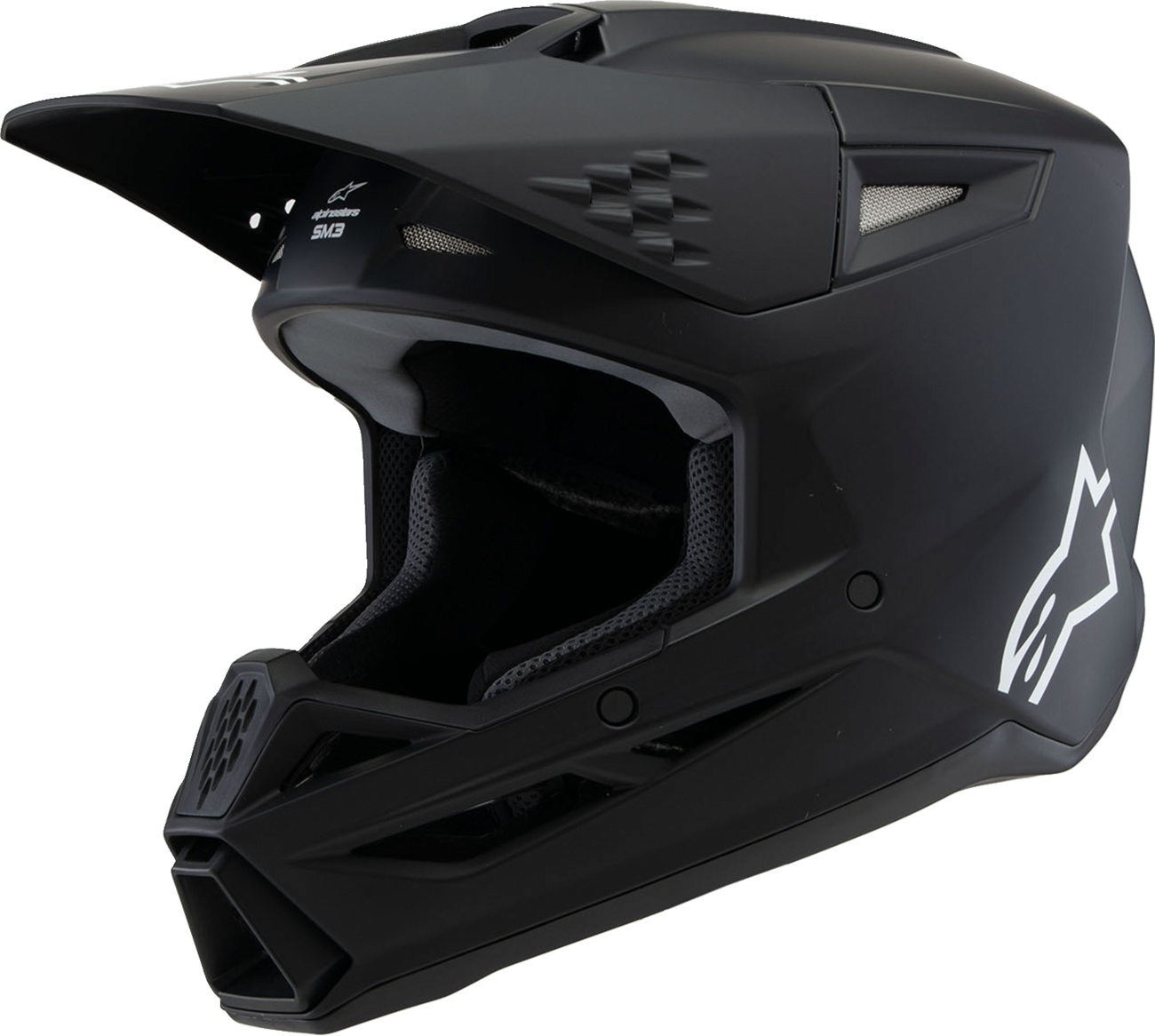 Alpinestars Youth SM3 Helmet - Solid Matte Black, Small (Part No. 8302225-110-YS)
