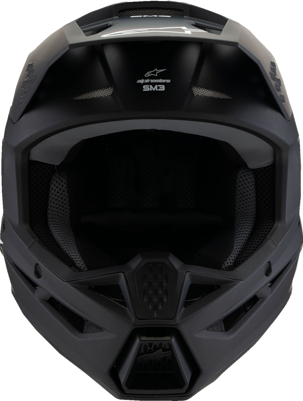 Alpinestars Youth SM3 Helmet - Solid Matte Black, Small (Part No. 8302225-110-YS)