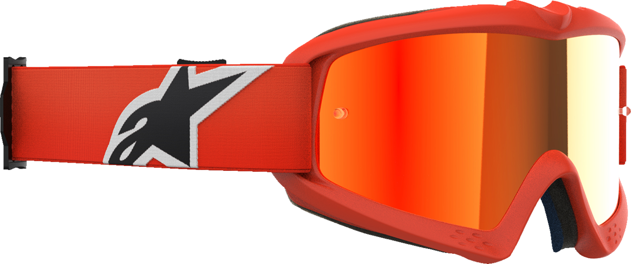 Alpinestars Youth Vision Goggle with Orange Frame and Red Mirror Lens - Part 5140225-480