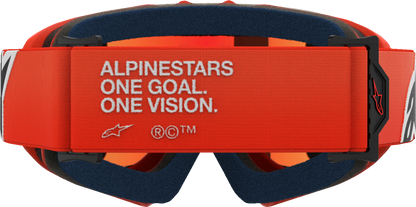 Alpinestars Youth Vision Goggle with Orange Frame and Red Mirror Lens - Part 5140225-480