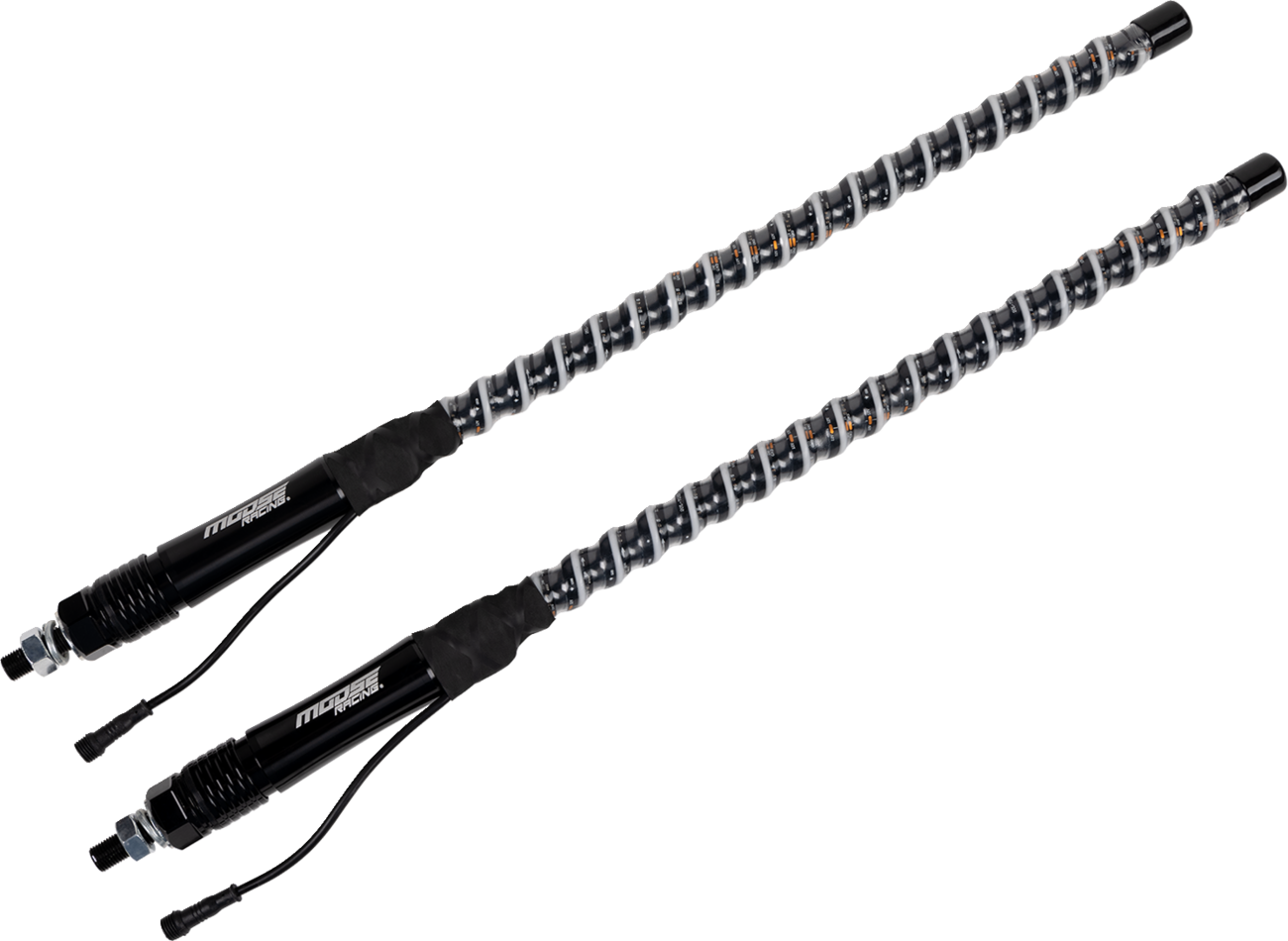 MOOSE OFFROAD Quick Disconnect Whip Light - 2' COB LED with Bluetooth Control (Part QD-COBBTR-122-PU)