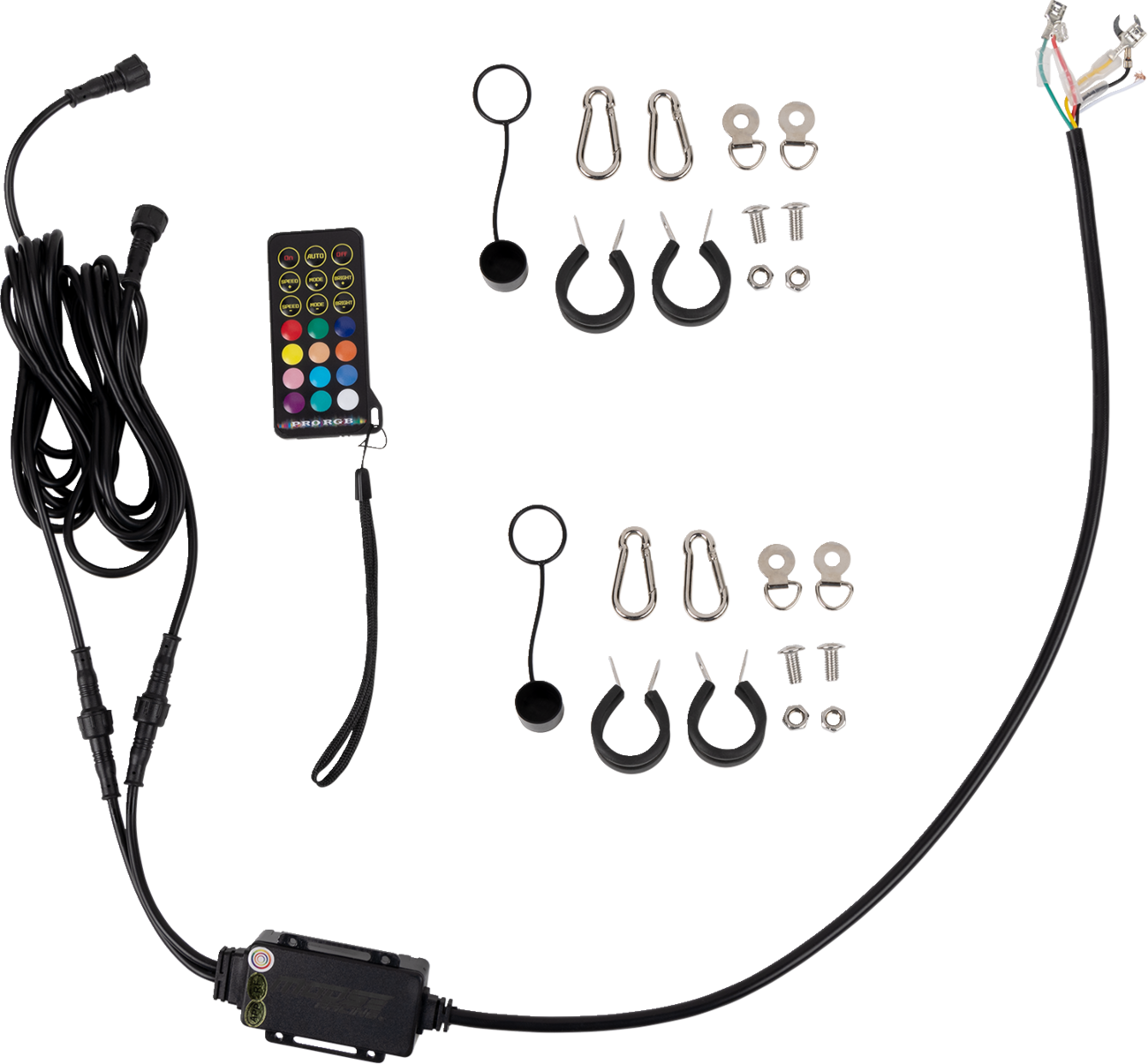 MOOSE Offroad Quick Disconnect Whip Light - 3 ft COB LED with Bluetooth and Remote Control - Part QD-COBBTR-132-PU