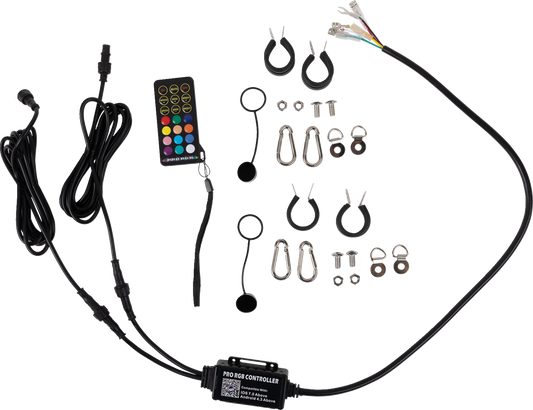 MOOSE OFFROAD Quick Disconnect Whip Light - 2' COB LED with Bluetooth Control (Part QD-COBBTR-122-PU)