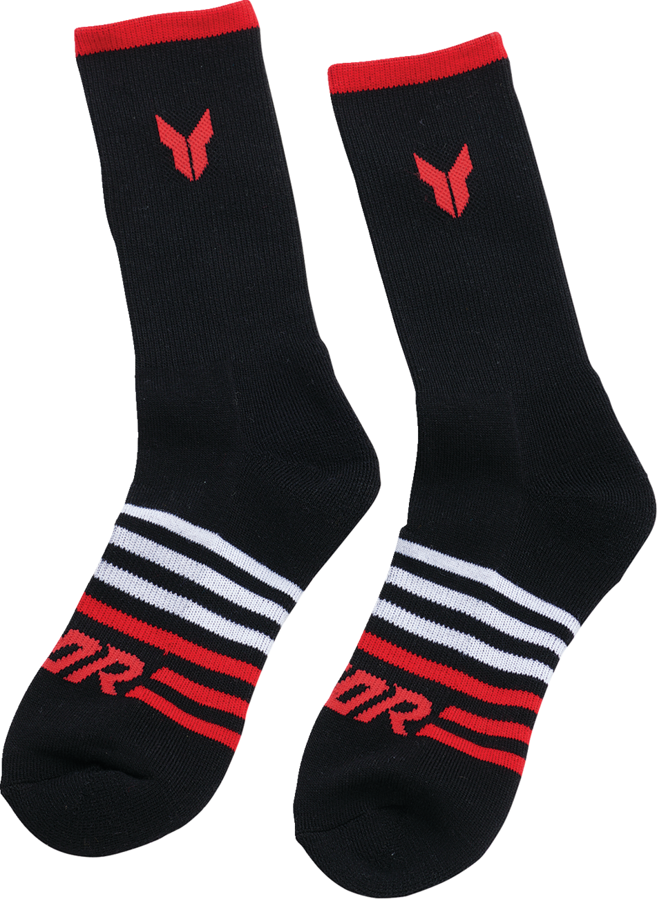 THOR Crew Socks Black Large/XL 3 Pack - Part Number 3431-0857