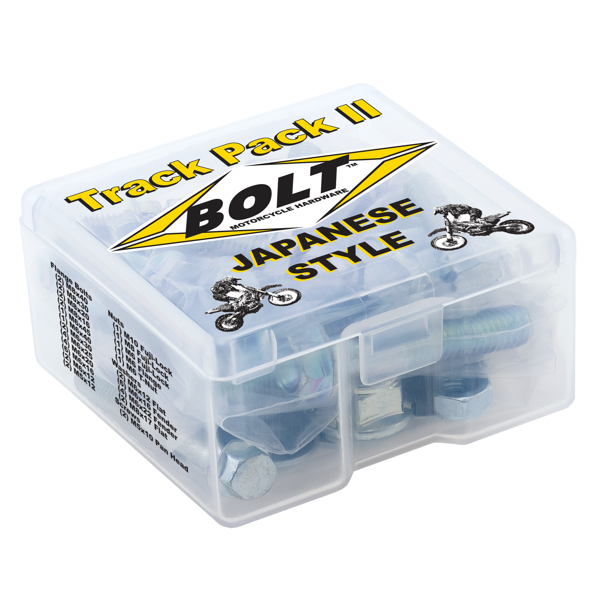 BOLT Japanese Style Track Pack II – 54-Piece Fastener Kit for Suzuki Motorcycles