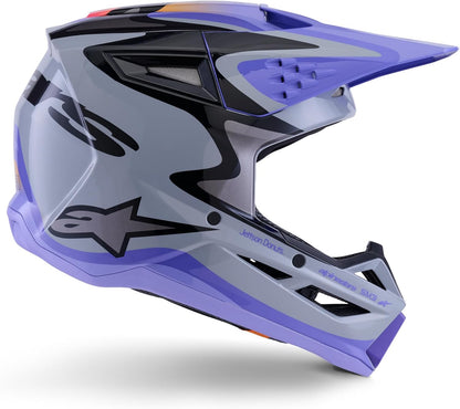 Alpinestars Jettson SM3 Helmet Adult/Youth Grey/Purple/Black Glossy