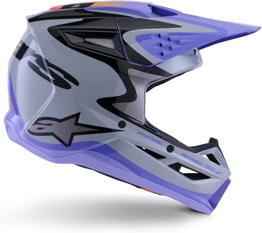 Alpinestars Jettson SM3 Helmet Adult/Youth Grey/Purple/Black Glossy