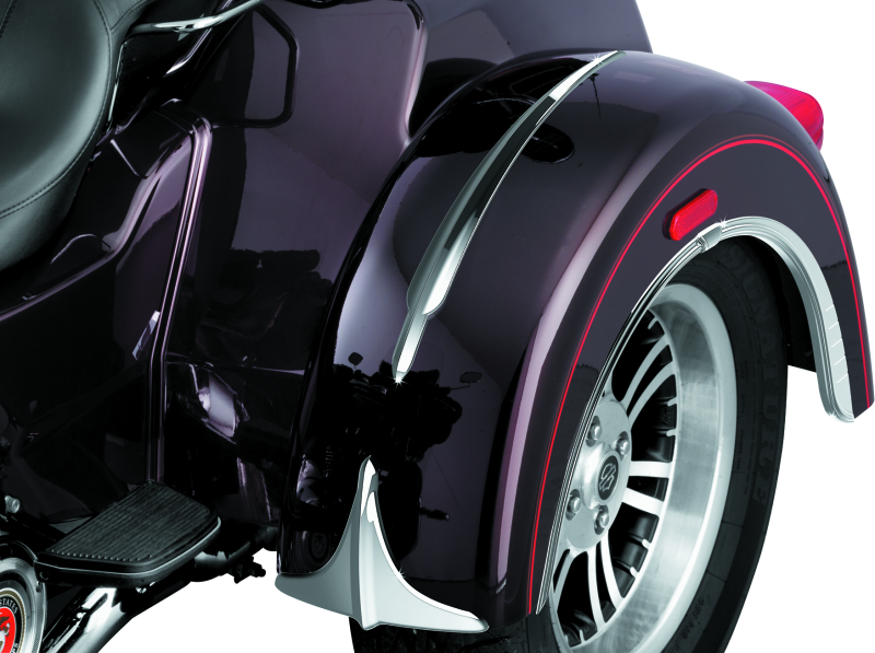 Kuryakyn Rear Fender Accents Leading Edge for Harley Davidson Tri Glide Ultra Classic and Street Glide Trike