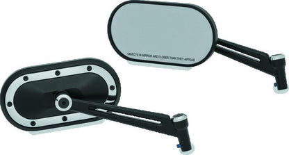 Kuryakyn Heavy Industry Mirrors Satin Black & Chrome - Part Number kur1766