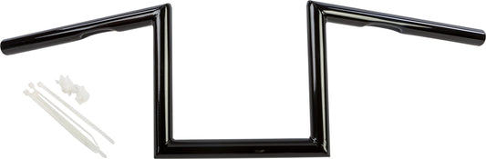 1" Z-BAR DIMPLED 8" GLOSS BLACK