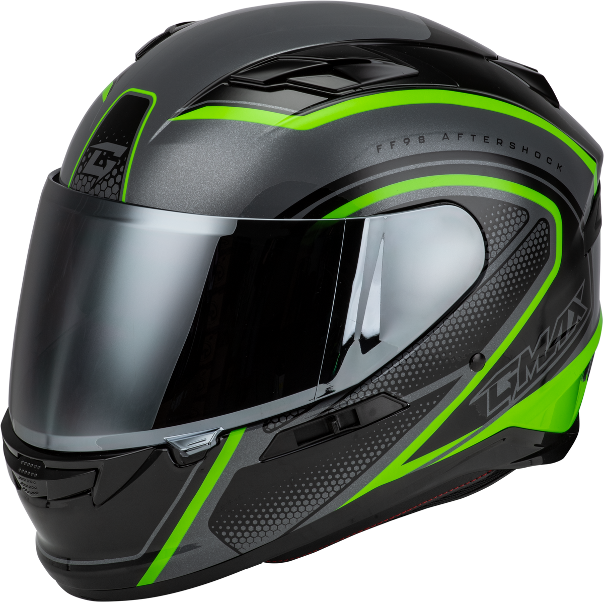 Ff 98 Aftershock Helmet Grey/Neon Green 2x