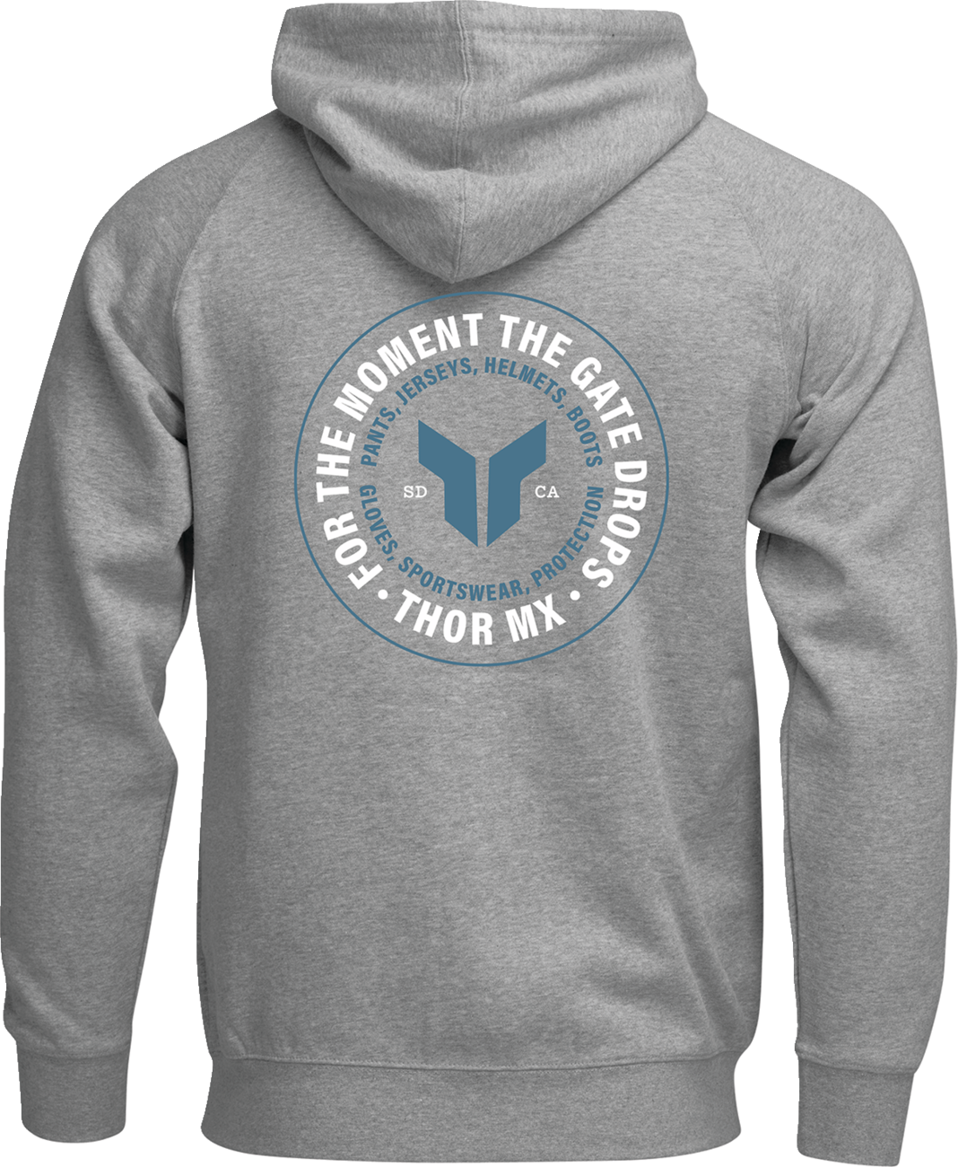 THOR Badge Zip-Up Hoodie 3050-7028 in Heather Gray – 3XL