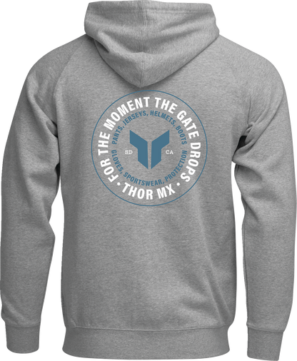THOR Badge Zip-Up Hoodie 3050-7028 in Heather Gray – 3XL