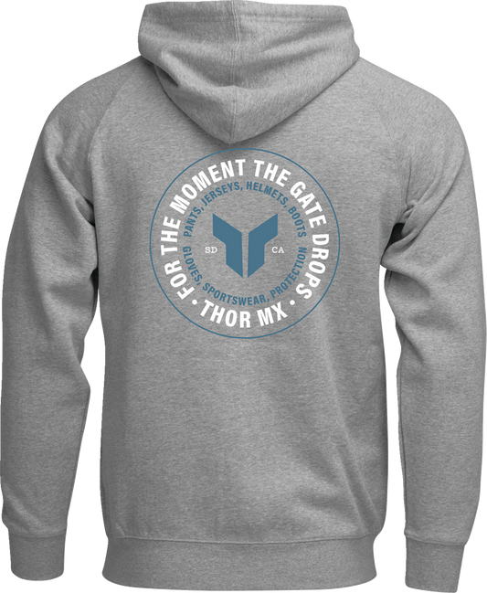 THOR Badge Zip-Up Hoodie 3050-7028 in Heather Gray – 3XL
